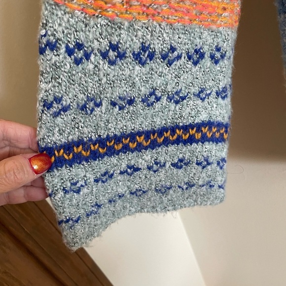 Sincerely Jules Wool‎ Blend Women’s Size Small Open Front Multicolor Cardigan - Picture 4 of 9